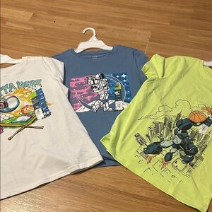 Tek Gear Kids Tees - White, Blue, and Lime